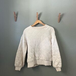 Target quilted white crewneck sweater